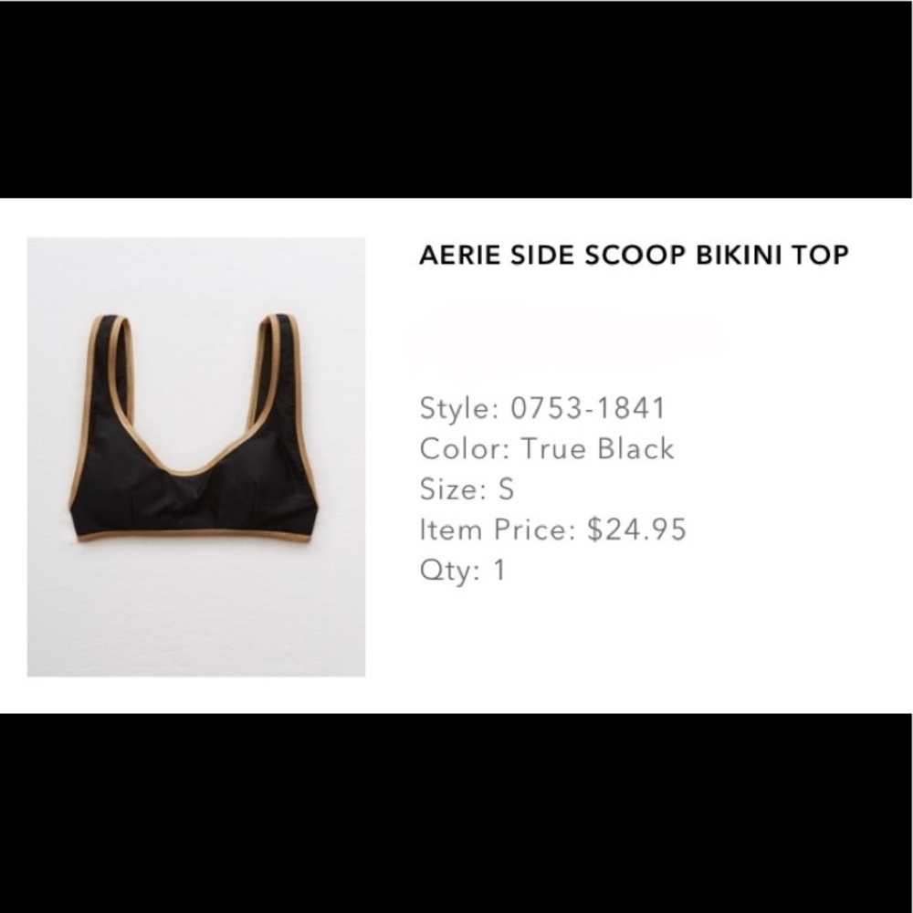 NWT aerie Side Scoop Bikini Top